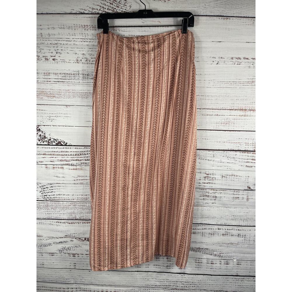 Vanessa Bruno Skirt Women's SZ 42 US10  Midi Boho Ruched Patterned Viscose Blend - Picture 9 of 9